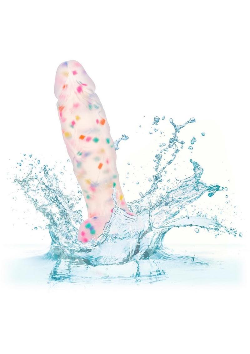 Silicone Studs Party Boy Dong with Suction Cup 5.25in - Multicolor