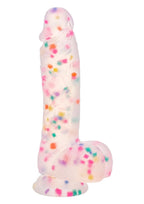 Silicone Studs Party Boy Dong with Suction Cup 6in - Multicolor