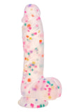 Silicone Studs Party Boy Dong with Suction Cup 6in - Multicolor