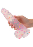 Silicone Studs Party Boy Dong with Suction Cup 6in - Multicolor
