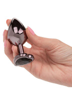 Jewel Black Diamond Heart Anal Plug - Large - Black