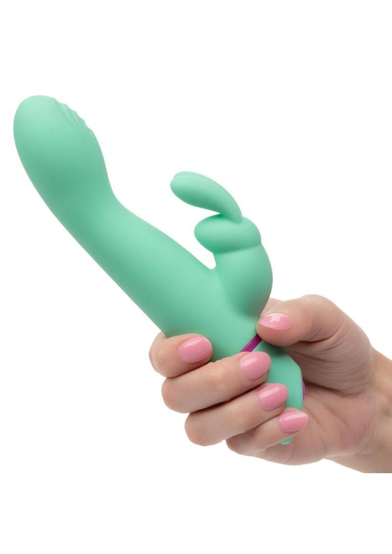Love Bunny Rockin G Bunny Rechargeable Silicone Rocking Motion G-Spot Rabbit Vibrator - Green/Purple