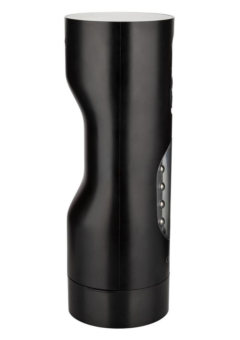 Bionic™ Beaded Rechargeable Power Stroker - Pussy - Clear/Black
