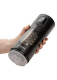 Bionic™ Beaded Rechargeable Power Stroker - Pussy - Clear/Black