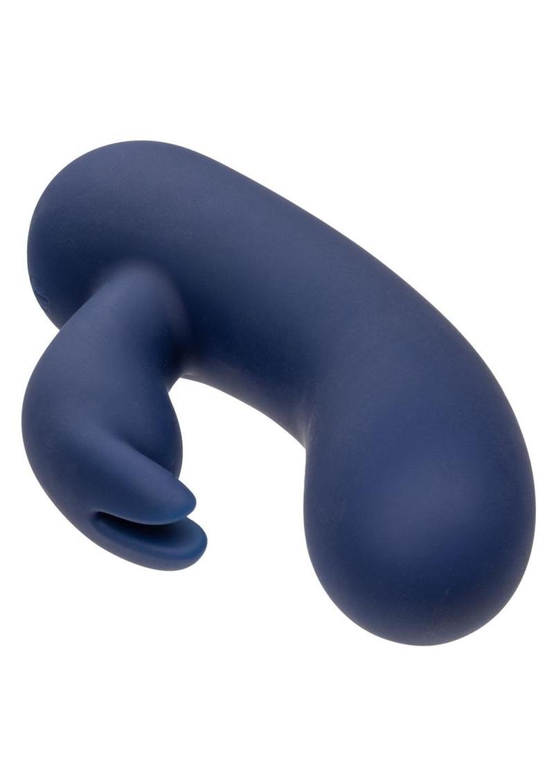 Cashmere Silk Bunny Rechargeable Silicone Rabbit Vibrator - Blue