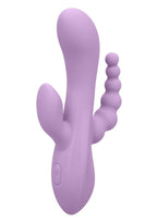 Flex Bend & Hold Triple Rumbler Rechargeable Silicone Triple Stimulation Vibrator - Purple
