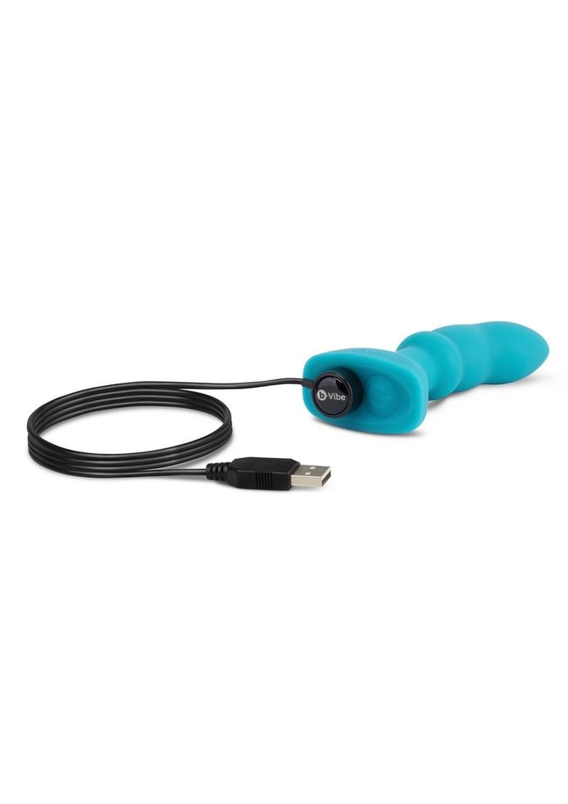 B-Vibe Remote Control Rimming P-Spot Rechargeable Silicone Plug - Teal