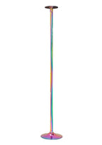 Power Pole Pro Professional Portable Exercise & Dance Spinning Pole Extends Up To 9ft - Rainbow