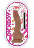 Dickboy Vibes Rechargeable Silicone Multi Speed Dildo 7In - Caramel