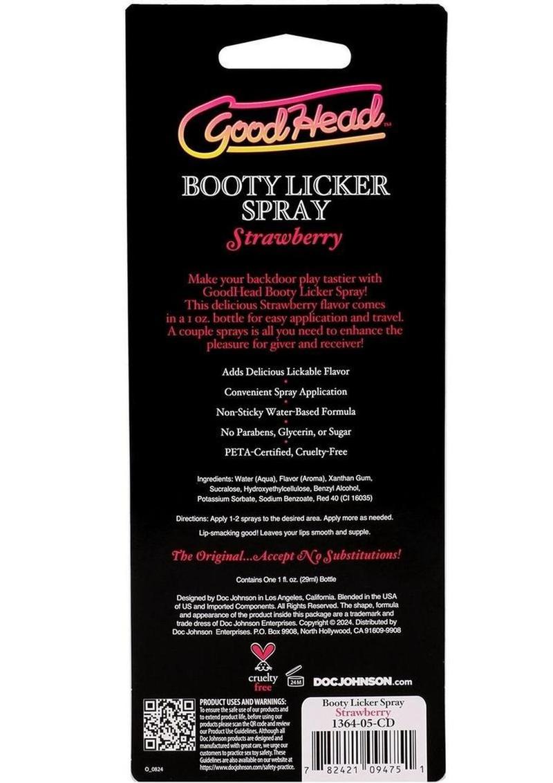 GoodHead Booty Licker Spray 1oz - Strawberry