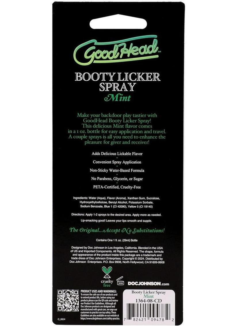 GoodHead Booty Licker Spray - Mint 1oz