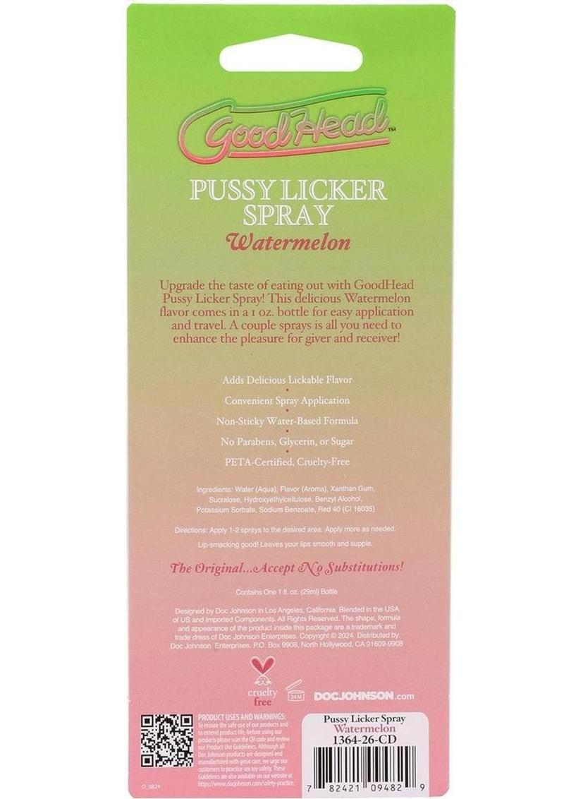 GoodHead Pussy Licker Spray - Watermelon 1oz