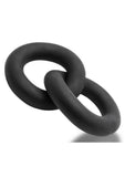 Oxballs Shackle Chained Linked Cock N Ball Rings Night Edition - Black