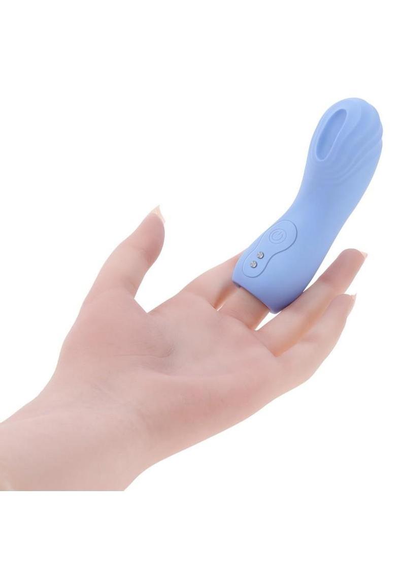 Selopa Good Point Finger Rechargeable Vibrator - Blue