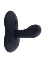 Playboy Sittin And Spinnin Rechargeable Silicone Vibrator with Remote Control - Black