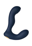 Svakom Iker Neo Rechargeable Silicone App Compatible Prostate Vibrator - Navy Blue/Gold