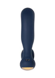 Svakom Iker Neo Rechargeable Silicone App Compatible Prostate Vibrator - Navy Blue/Gold