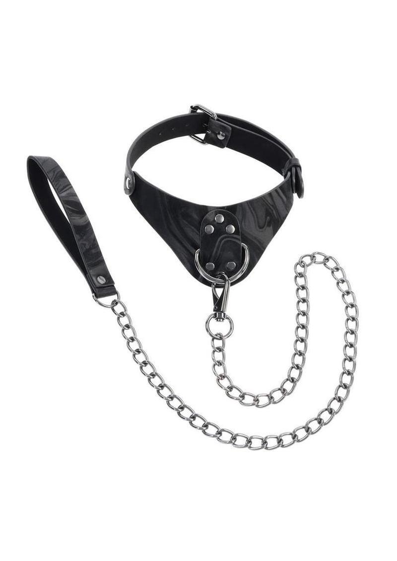 Velvet Noir Collar & Leash - Black