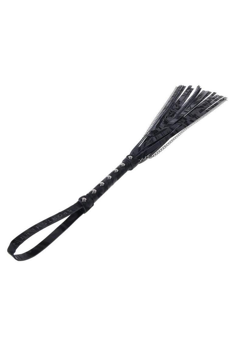 Velvet Noir Chain Flogger - Black
