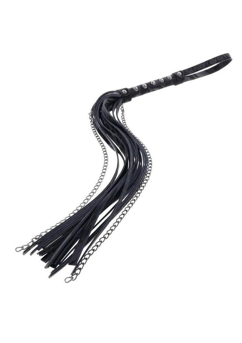 Velvet Noir Chain Flogger - Black