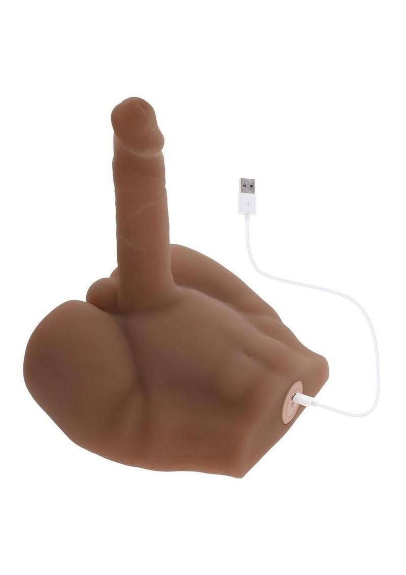 Easy Rider Thrusting Rechargeable Vibrator - Chocolate