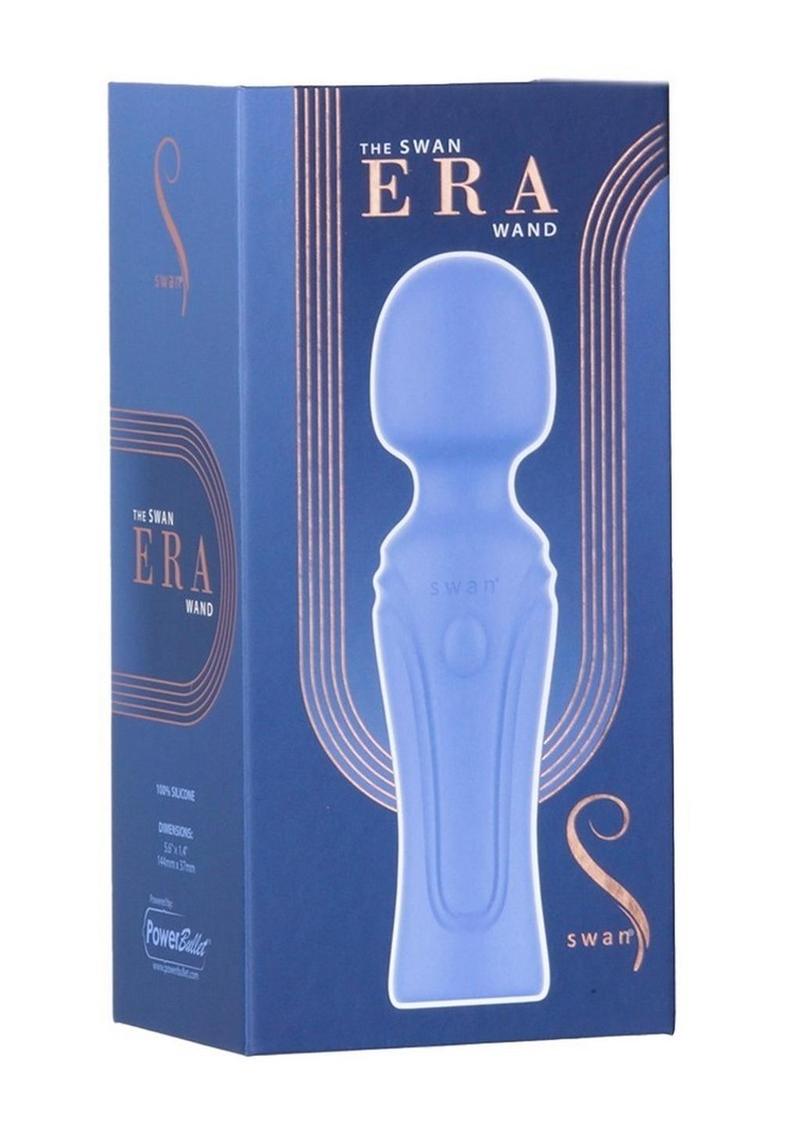 Swan Era Mini Wand Rechargeable Silicone Vibrator - Purple