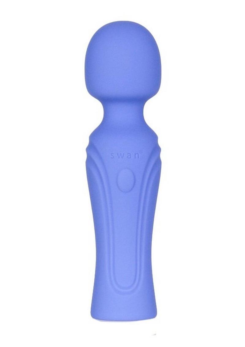 Swan Era Mini Wand Rechargeable Silicone Vibrator - Purple