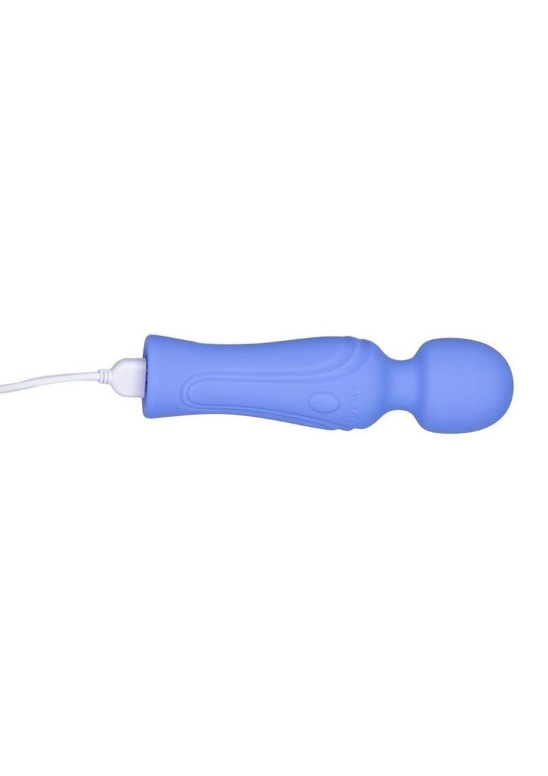 Swan Era Mini Wand Rechargeable Silicone Vibrator - Purple