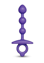 B-Vibe Butties Zip Silicone Anal Beads - Purple