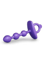 B-Vibe Butties Zip Silicone Anal Beads - Purple