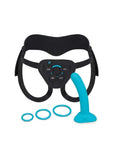 B-Vibe Everybody Strap On Harness Set with Silicone Dildo Peg 6in - Teal