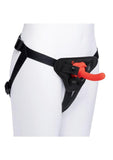 B-Vibe Beginner Strap On Harness Set with Silicone Dildo Peg 5in - Orange