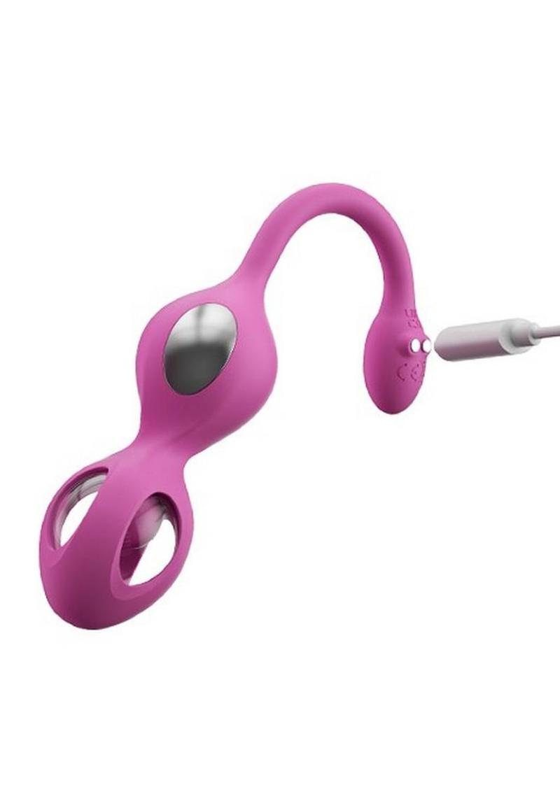 Elektra App Control E-Stim Kegel Training Set (5 Piece) - Pink/Silver