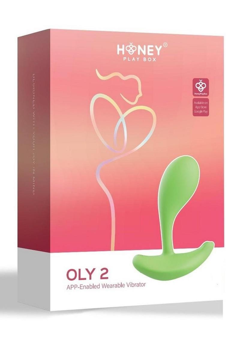 Oly 2 Pressure Sensing App enabled Wearable Rechargeable Silicone Clit & G Spot Vibrator - Green