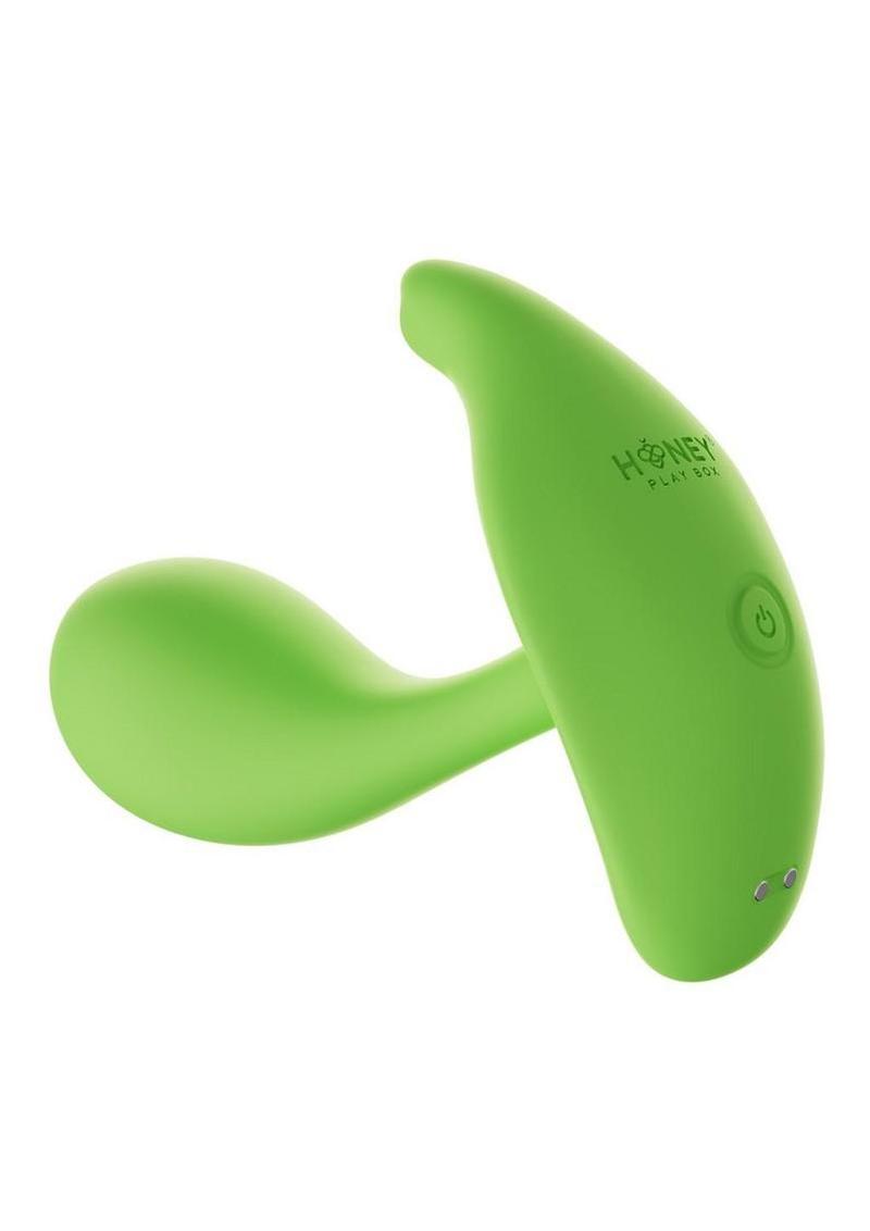 Oly 2 Pressure Sensing App enabled Wearable Rechargeable Silicone Clit & G Spot Vibrator - Green