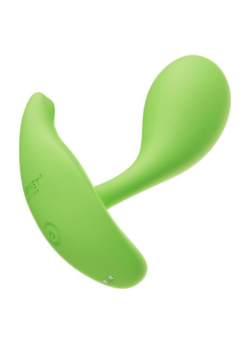 Oly 2 Pressure Sensing App enabled Wearable Rechargeable Silicone Clit & G Spot Vibrator - Green