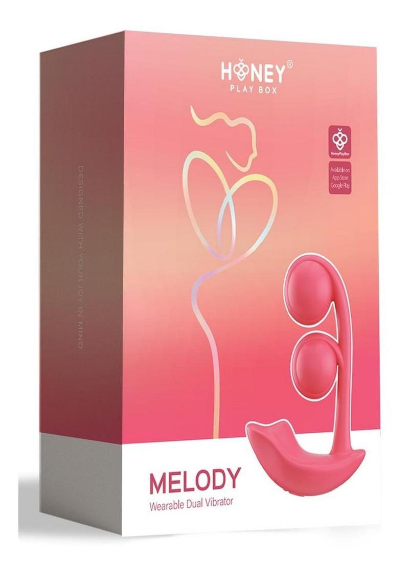 Melody Pressure Sensing App-Controlled Rechargeable Silicone Twin Balls Clit & G-spot Vibrator - Red
