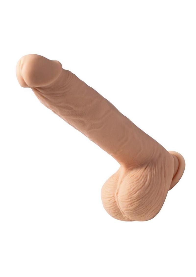 Kenzo App Controlled Big Realistic Thrusting Rechargeable Silicone Dildo 9.5 In - Caramel