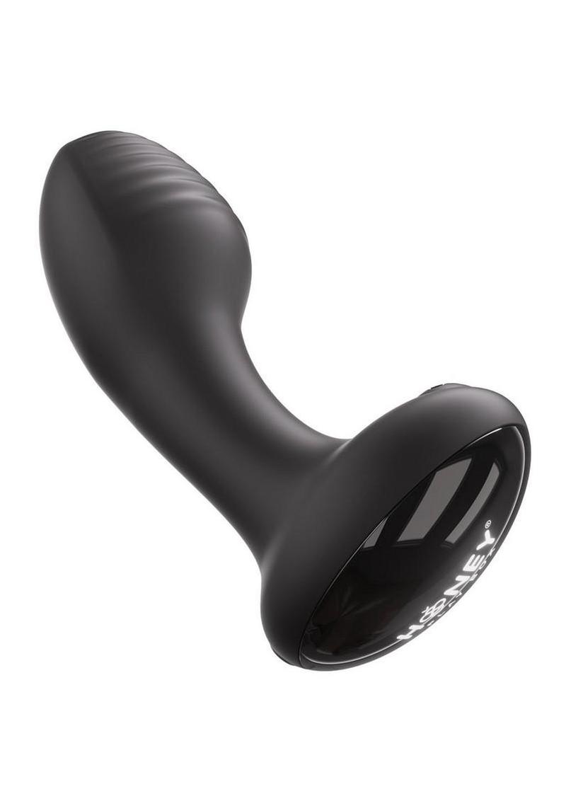 Frenzy Pressure Sensing App Control Rotating Rechargeable Silicone Butt Plug - Black