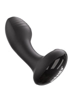 Frenzy Pressure Sensing App Control Rotating Rechargeable Silicone Butt Plug - Black