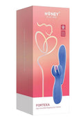 Fortexa Kinky Finger Flapping Rechargeable Silicone Clit & G-Spot Vibrator with App Control - Blue/Pink