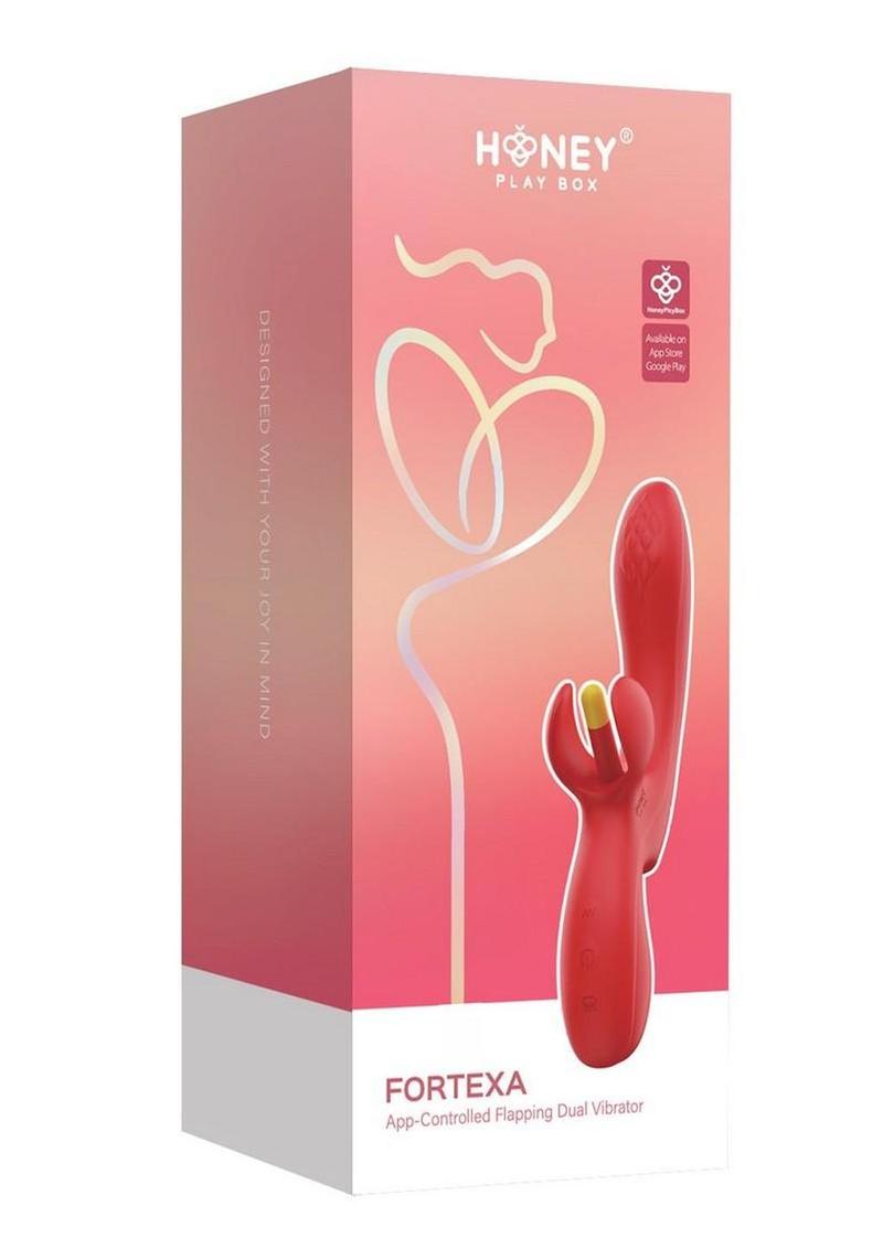 Fortexa Kinky Finger Flapping Rechargeable Silicone Clit & G-Spot Vibrator with App Control - Yellow