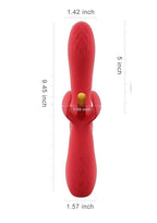 Fortexa Kinky Finger Flapping Rechargeable Silicone Clit & G-Spot Vibrator with App Control - Yellow