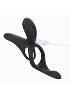 Pleasure Pivot App Control Rechargeable Silicone Couples Vibrator - Black