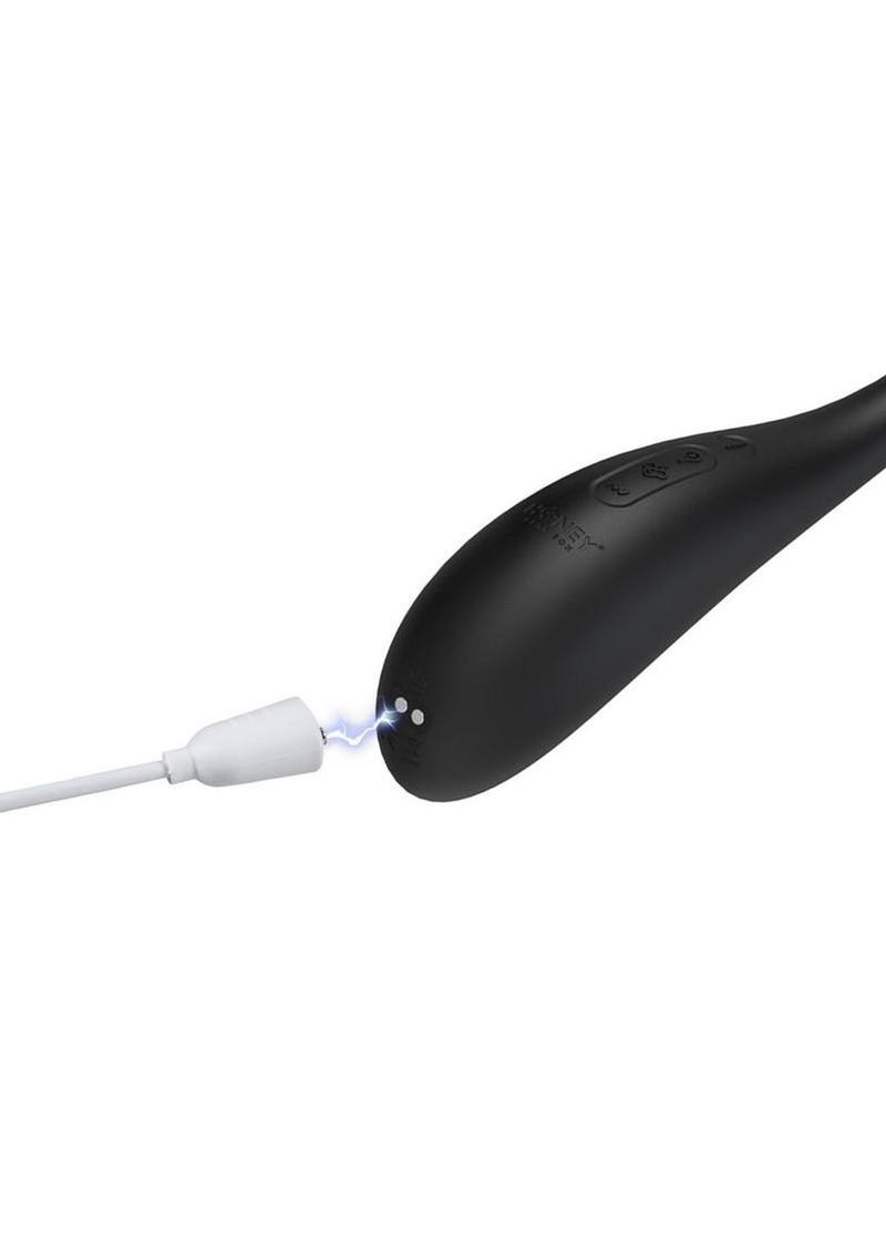 Puff App Control Inflatable Rechargeable Silicone Kegel Ball - Black