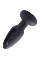 Snuggy Tapping Rechargeable Silicone Prostate Massager Butt Plug Anal Vibrator - Black