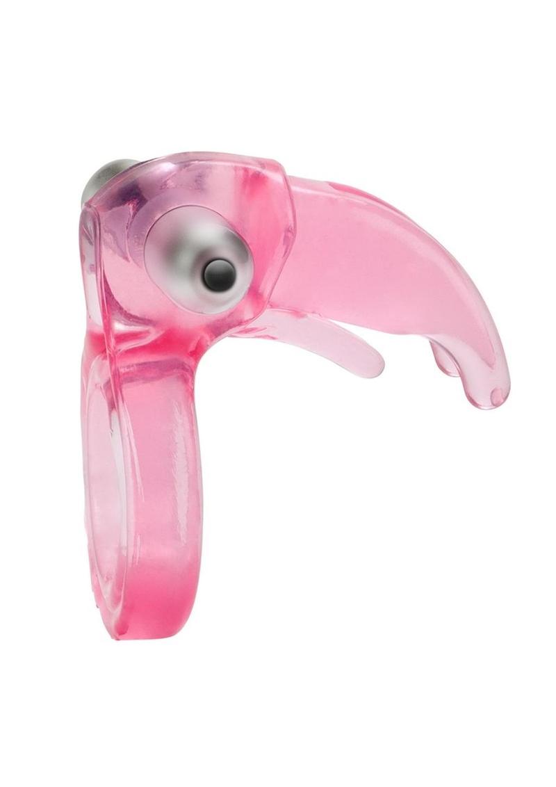 Couple's Enhancers Triple Clit Flicker Cock Ring - Red
