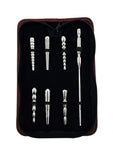 Rouge Stainless Steel Penis Plug Set with Handle - Silver