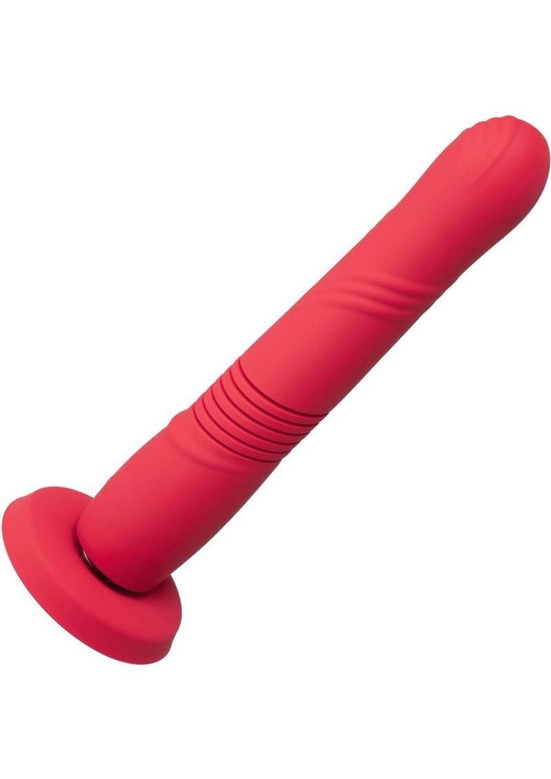 Lovense Gravity Remote App Thrusting Rechargeable Silicone Vibrator - Red