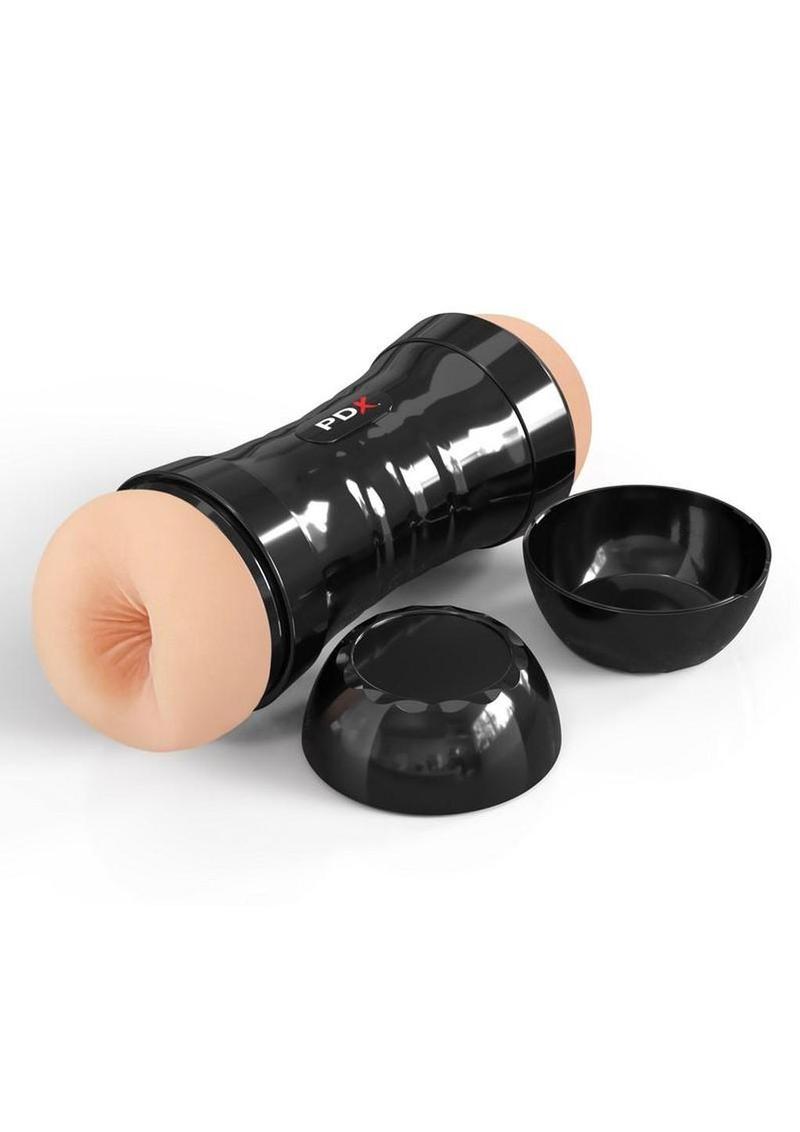 PDX Extreme Super Flip-A-Pussy Over Dual End Stroker - Vanilla